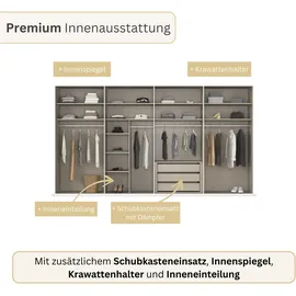 Rauch Drehtürenschrank Montclar 400 x 223 x 60 cm Grau