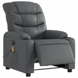 vidaXL Massagesessel Elektrisch Kunstleder 93 x 99,5 x 0 cm Grau