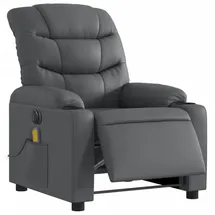 vidaXL Massagesessel Elektrisch Kunstleder 93 x 99,5 x 0 cm Grau