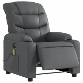 vidaXL Massagesessel Elektrisch Kunstleder 93 x 99,5 x 0 cm Grau