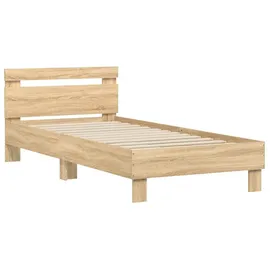 vidaXL Bettgestell mit Kopfteil Sonoma-Eiche 80 x 200 cm Holzwerkstoff