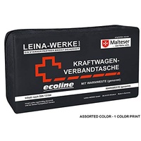 Leina-Werke 11055 KFZ-Verbandtasche Compact Ecoline mit Warnweste und Klett, 1-Farbig Sortiert