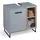 Stella Trading Waschbeckenunterschrank 1 Tür 65 x 60,5 x 38 cm Grau / Eiche Sonoma