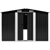 "SALE 2026" Gerätehaus 257x392x181 cm Metall Anthrazit - Mülltonnenboxen DE3067743 - Grau