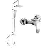 Mexen Tord Brausegarnitur für Aufputzmontage mit Kopfbrause und Mischbatterie Fabia, Chrom - 746540200-00