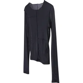 URBAN CLASSICS Ladies Exposed Seam Mesh Longsleeve Schwarz M