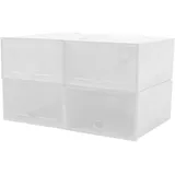 Sengfwin 20 Stück Schuhbox, transparent, stapelbar, Aufbewahrungsbox für Schuhe, aus Kunststoff, transparent, 32,6 x 24 x 14 cm