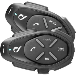 Interphone Link Bluetooth Kommunikationssystem Doppelpack, schwarz