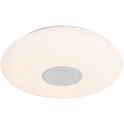 NORDLUX LED Deckenleuchte "Djay Smart Color", E (A-G), weiß, B:40,00cm H:9,00cm, Lampen, Smart-Nutzung für Licht und Musik, Kaltweißes bis warmweißes Licht