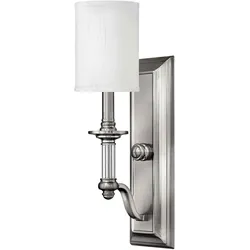 Wandleuchte Sussex 1-flammig - Gebürstetes Nickel