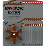 Rayovac 60x Rayovac Hörgerätebatterie 312 Zinc Air Extra Advanced 10x 6 Blister