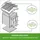 TIMBELA Holz-Gartenhaus M343C+M343G 3,53 m2 mit kleinen Fenstern und Boden