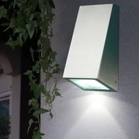  Außenlampe Wandspot Leuchte Wandlampe LED Haustürleuchte IP44 silber