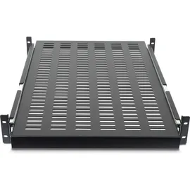 Startech StarTech.com 2HE ausziehbarer Rack-Fachboden belüftet - 22.7kg - 19 Serverschrank Rack-Shelf - Schwarz - Rack - Regal - 1U - 48.3 cm (19")
