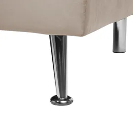 Beliani Schlafsofa HASLE Stoff Sandbeige 3-Sitzer