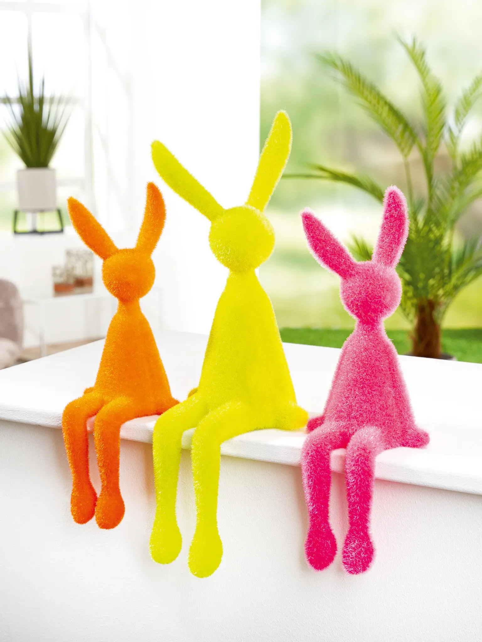 Kantensitzer Hase Rio pink 28cm