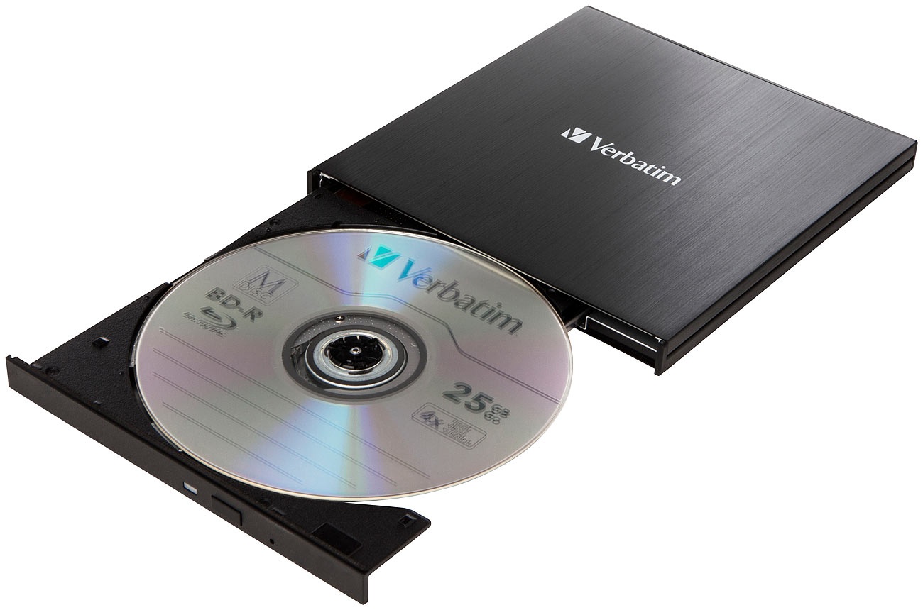 Externer Slim-Blu-ray-Brenner, USB 3.0, Nero Burn & Archive, schwarz