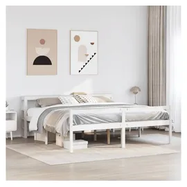 vidaXL Seniorenbett mit Kopfteil ohne Matratze Weiß 200x200 cm