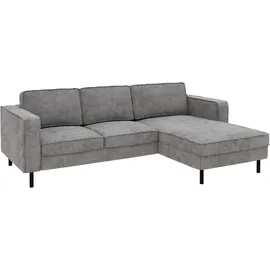 TRENDMANUFAKTUR Eckcouch Cord 2-Sitzer Blau