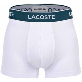 Lacoste Herren Boxershorts, 3er Pack - Trunks, Casual, Cotton Stretch, Logobund Schwarz/Grau/Weiß 2XL