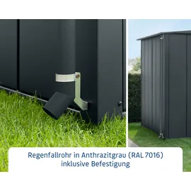 Hörmann Regenfallrohr-Set für Gerätehäuser 7 m2 Anthrazitgrau