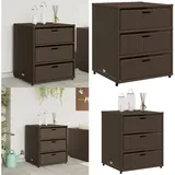 Vidaxl - Gartenschrank Braun 55x59x69 cm Poly Rattan - Outdoor-Schrank - Gartenschrank - Stauraumsschrank - Gartenorganisation - Rattan-Schrank
