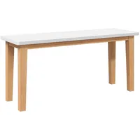 VidaXL Bank 90 cm Weiß Massivholz Gummibaum
