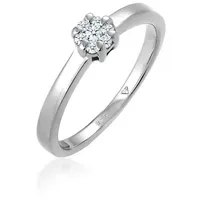 Elli DIAMONDS Verlobungsring Diamant Weiß Brillantschliff (0.12 ct) 585 Weißgold silberfarben|weiß 54 mm