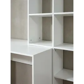 KADIMA DESIGN Großer Schreibtisch mit Regal, Puristisches Design,