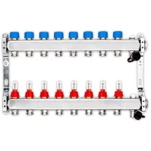 Strasshofer GmbH Heizkreisverteiler Premium für Fußbodenheizung 8 Heizkreise