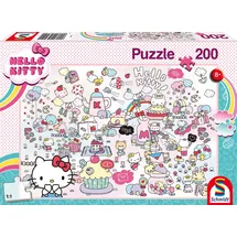 Schmidt Spiele 56410 Kinderpuzzle, 200 Teile Kittys Welt