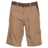 Arbeitsshorts "HIGHLINE" 285g/m2 Canvas-Besatz - XS - beige/braun/zink