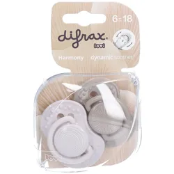 Difrax Sucette Dynamische Harmonie L.Grau - D.Grau 6-18m