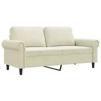 VidaXL 2-Sitzer-Sofa Creme 140 cm Samt