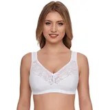 SUSA Bügelloser BH 2er Pack - Basic 27931 - Größe B-E - BH mit Unterbrustband - 3-Geteilte Cups & verstellbare, gepolsterte Träger - Bequemer BH ohne Bügel mit Stützfunktion - 100E