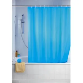 Wenko Duschvorhang Uni Light Blue 180 x 200 cm blau