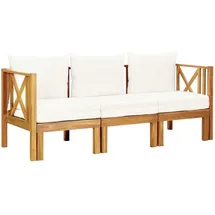 vidaXL 3-Sitzer-Gartenbank 179 x 66 x 69 cm Braun