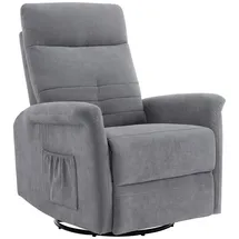 MCombo M MCombo Relaxsessel Fernsehsessel mit Liegefunktion Manuell, Massagesessel mit Wärmefunktion, tv Sessel mit Wippfunktion & Drehfunktion, 270°