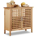 Relaxdays Waschbeckenunterschrank 66 x 61 cm Walnuss