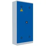 Lüllmann Umweltschrank Fächerschrank 91,6 x 42,2 x 195 cm grau/enzianblau