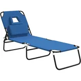 vidaXL Gartenliege Klappbar 1 St.  blau