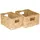 HMF Aufbewahrungskorb faltbarer Korb geflochten aus Wasserhyazinthe Seegras 2er Set 37 x 22 x 20 cm beige