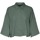 Vero Moda VMNATALI CROP SHIRT WVN NOOS Grün S