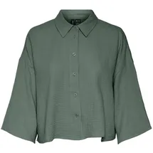 Vero Moda VMNATALI CROP SHIRT WVN NOOS Grün S