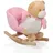 Moni Plüsch Schaukeltier Bär rosa WJ-635 mit Handgriffe aus Holz ab 12 Monate