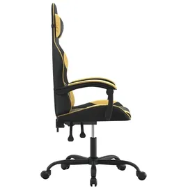 vidaXL Gaming-Stuhl Drehbar Schwarz und Gold