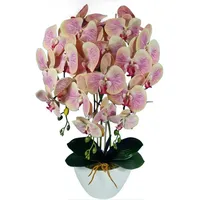 Kunstblume Orchidee, damich, Höhe 60 cm, Künstliche Orchidee 60 cm bunt|gelb|rosa