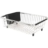 Intirilife Geschirrabtropf Gestell mit Besteckhalter aus Edelstahl in Silber Metall, 27.5x10.5x38 cm Kochen, Küchenhelfer, Sonstige Küchenhelfer