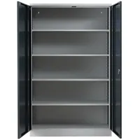 Proregal Stahlschrank, Anthrazit, Metall, Rechteckig, 120x195x60 cm, Arbeitszimmer, Aktenschränke