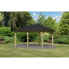 Karibu Pavillon Perida Set mit Schindeln